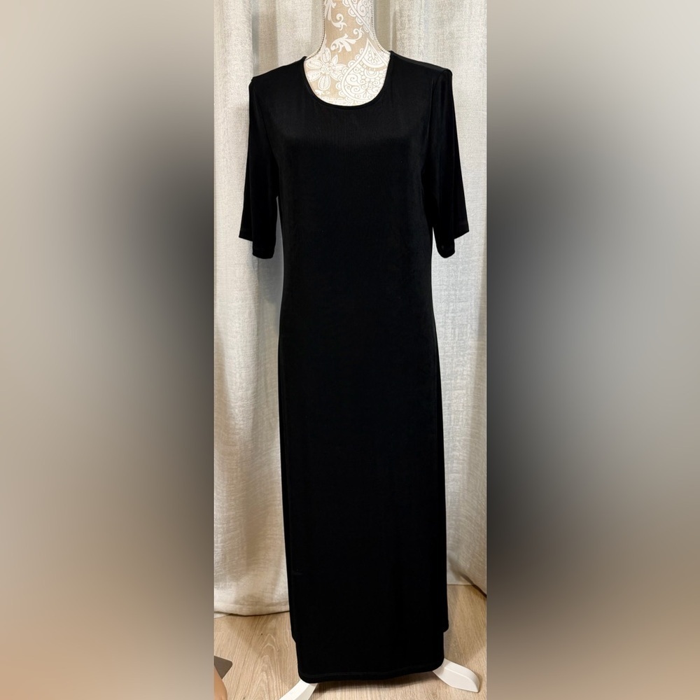 Elegant Bundle Norm Thompson Black Maxi Dress Red & Black Sheer Jacket (L) - Picture 5 of 7